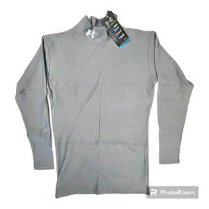 UNDER ARMOUR COLDGEAR COMPRESSION MOCK LS SHIRT GRAY STYLE# 1000512 NWT LARGE